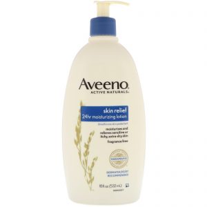 Aveeno, Active Naturals, Loção Hidratante para Alívio da Pele 24 horas, Sem Perfume, 532 ml (18 fl oz)