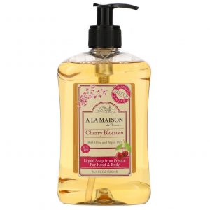 A La Maison de Provence, Sabonete Líquido para Mãos e Corpo, Cherry Blossom (flor de cereja), 16,9 fl oz (500 ml)