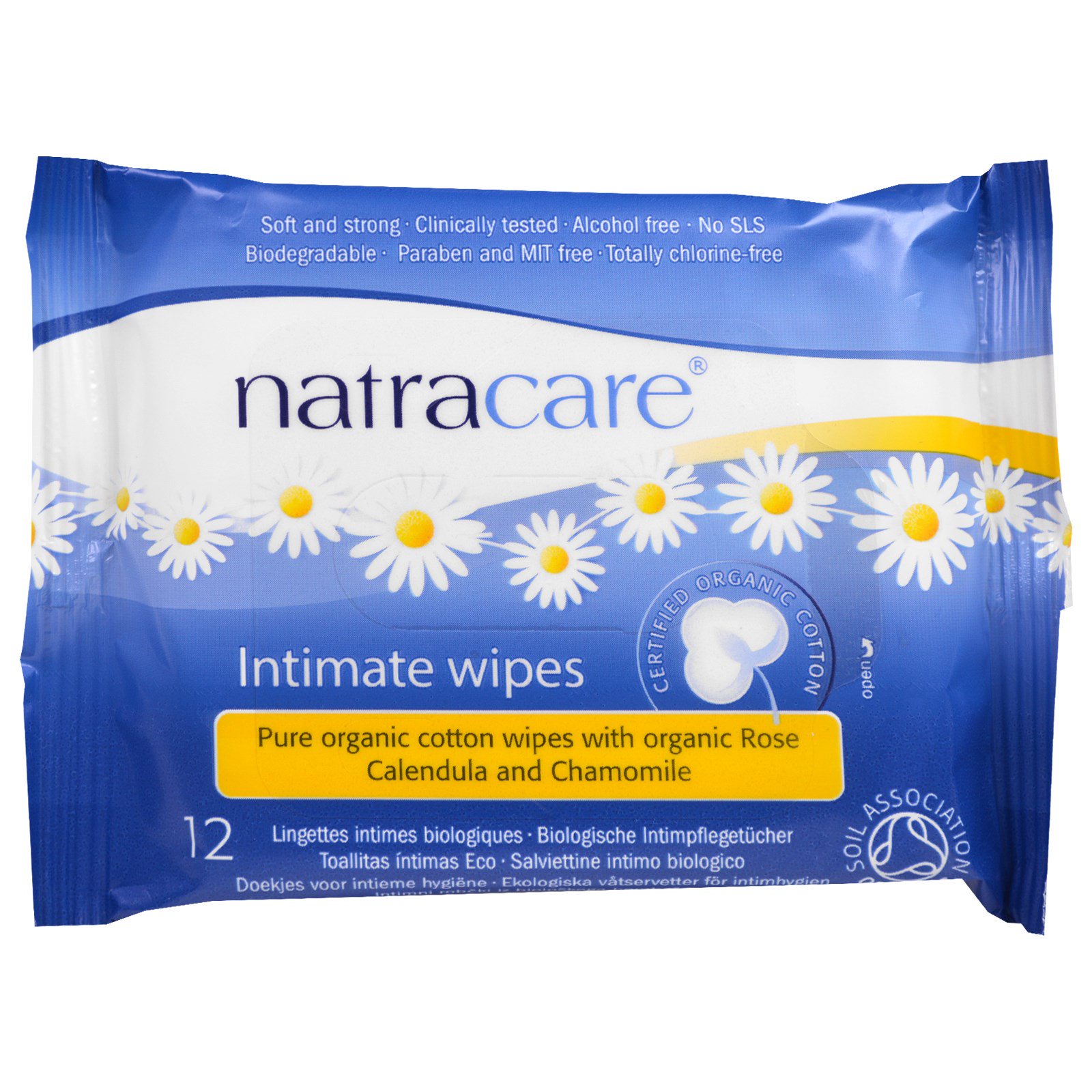 Natracare, Absorventes Íntimos de Algodão Orgânico Certificado, 12 Absorventes