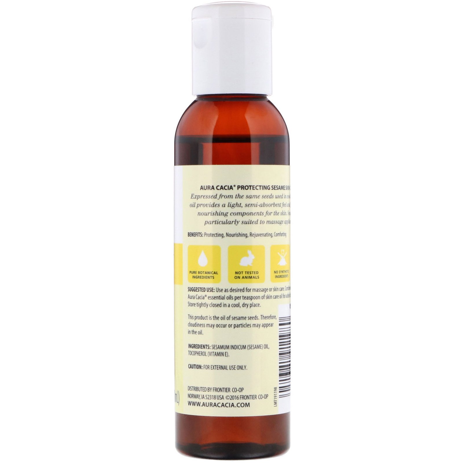 Aura Cacia, Óleo Natual para Cuidados com a Pele, Gergelim Protetor, 4 fl oz (118 ml) - Imagem 2