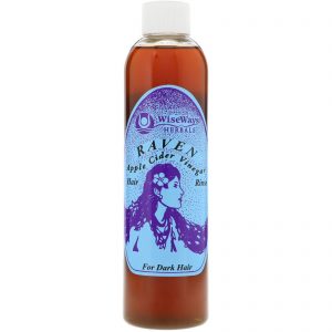 WiseWays Herbals, Raven, Vinagre de Sidra para Lavar o Cabelo, Para Cabelos Escuros, 8 oz (236 ml)