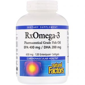 Natural Factors, RxOmega-3, 120 Cápsulas Enteripure Softgel