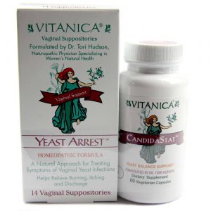 Vitanica, Candida Pack Suporte Vaginal - 60 Cápsulas CandidStat™ & 14 Supsitórios Yeast Arrest™