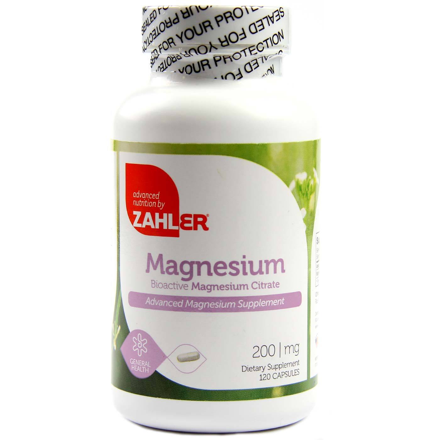 Zahlers, Magnésio 200 mg - 120 Cápsulas