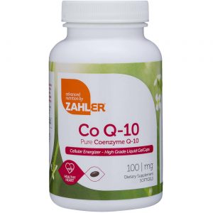 Zahler, Co Q-10 100 mg Coenzima Q-10 Pura - 120 Cápsulas em Gel
