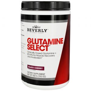 Beverly International, Glutamina Selecionada - Sabor Cereja Preta - 552g (19,5 oz)