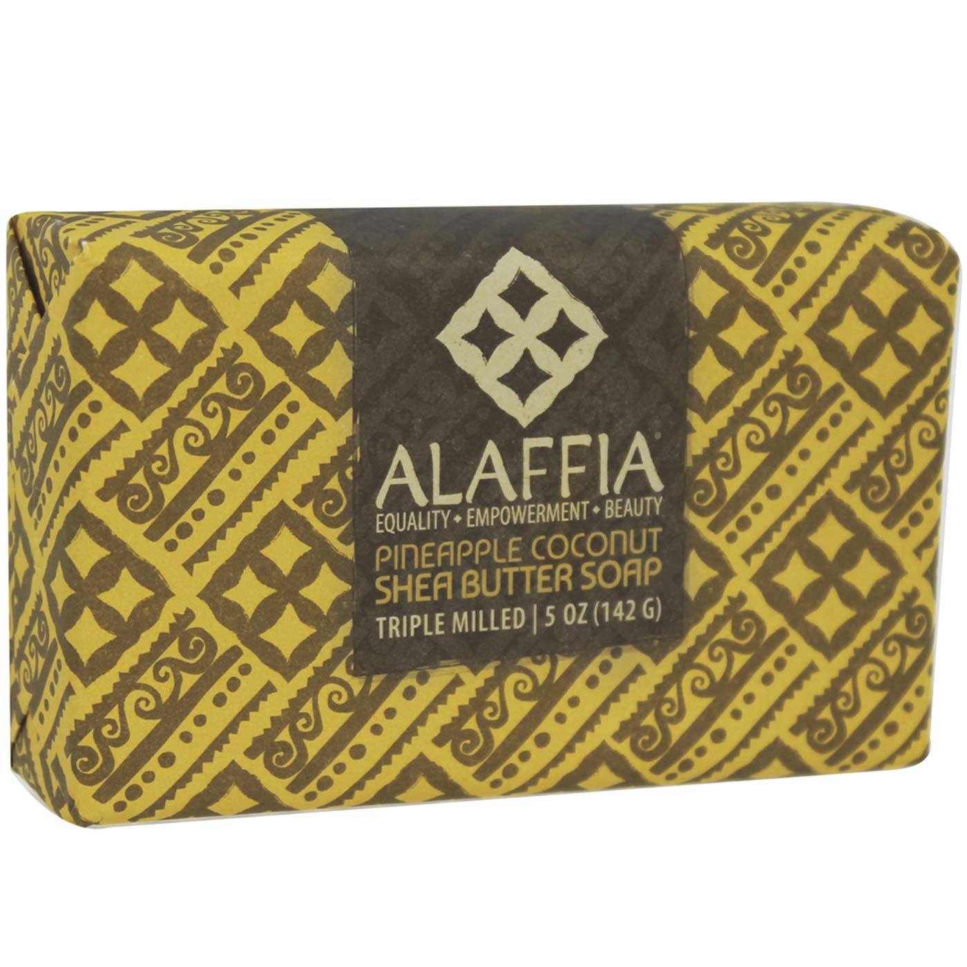 Alaffia Triple Milled Soap, Manteiga de xarope de coco com abacaxi - 5 oz