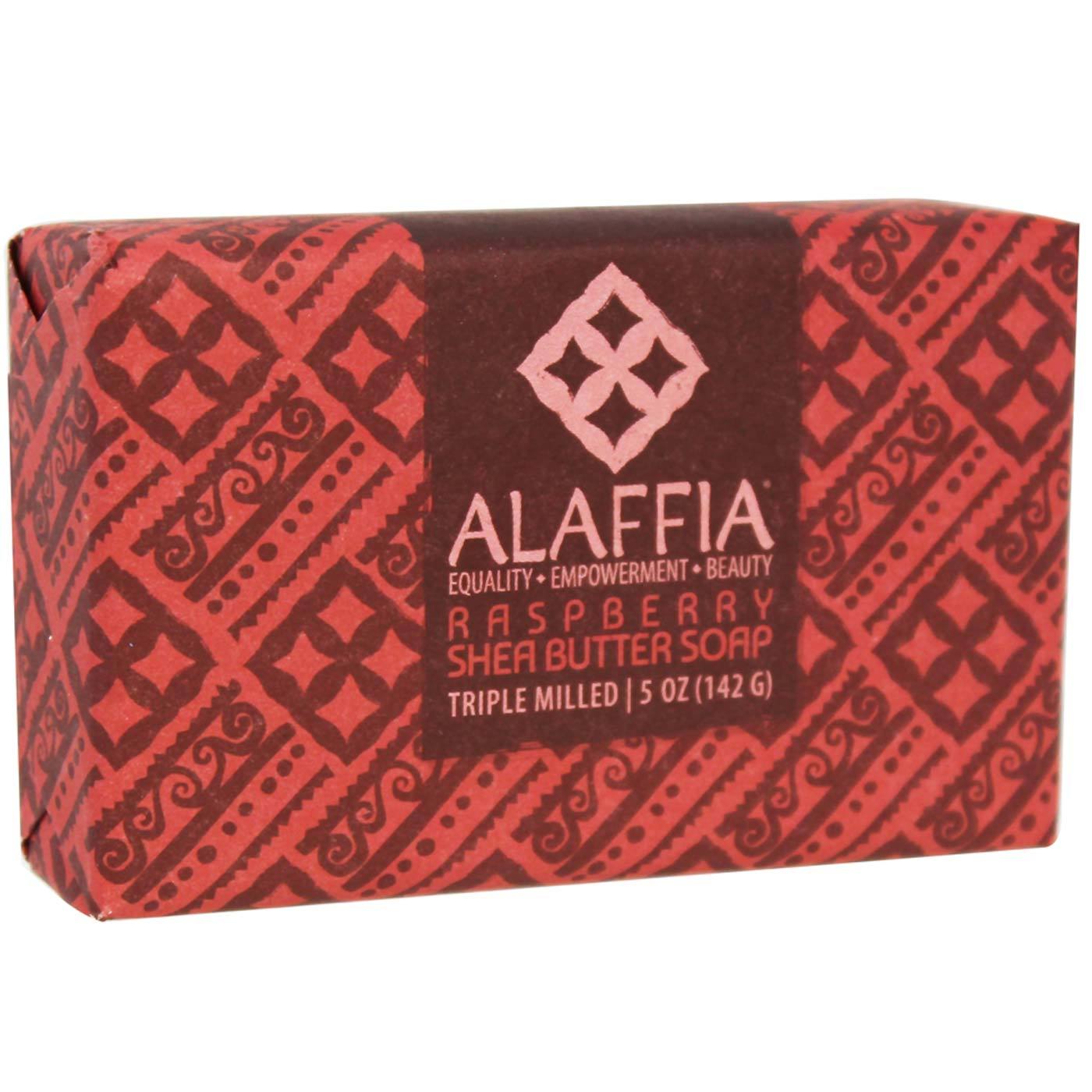 Alaffia Triple Milled Soap, Manteiga de karité de framboesa - 5 oz
