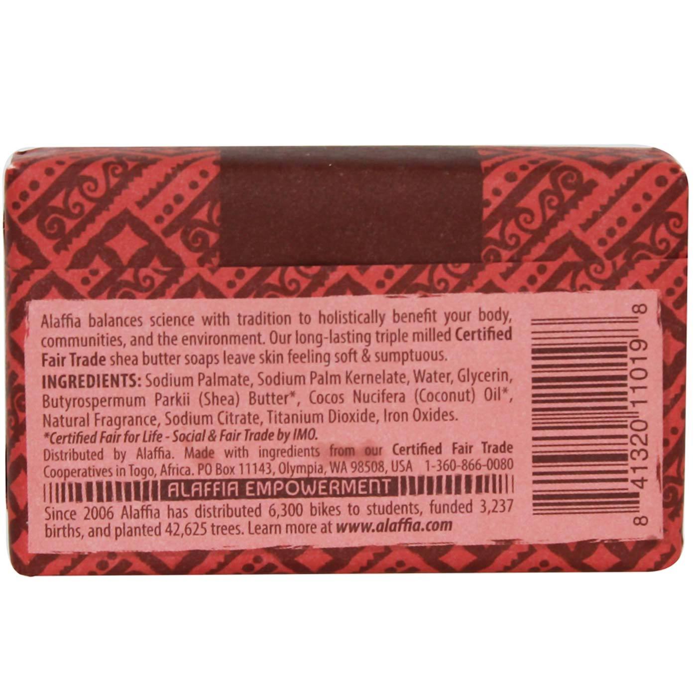Alaffia Triple Milled Soap, Manteiga de karité de framboesa - 5 oz - Imagem 2