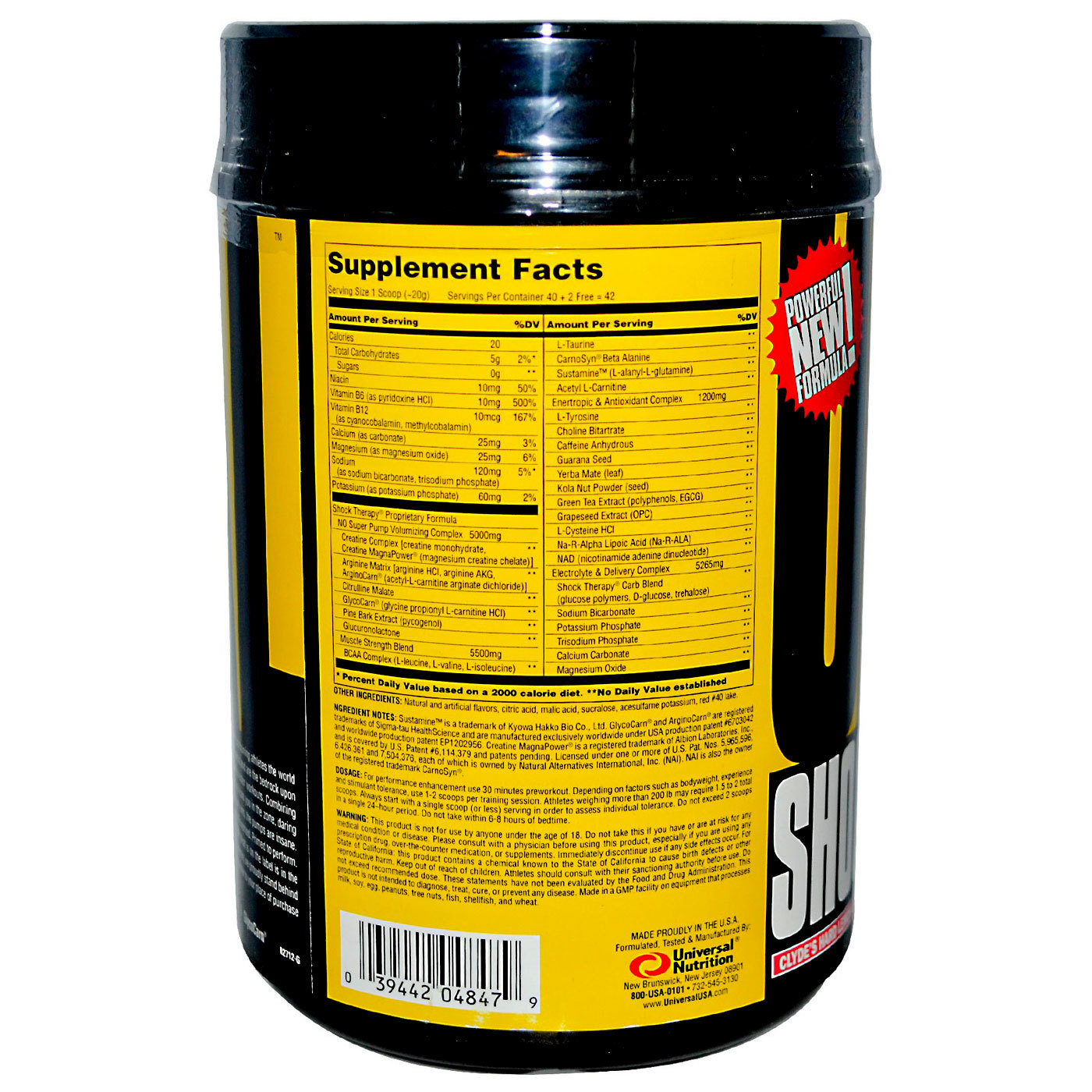 Universal Nutrition Shock Therapy - 840 g - Imagem 2