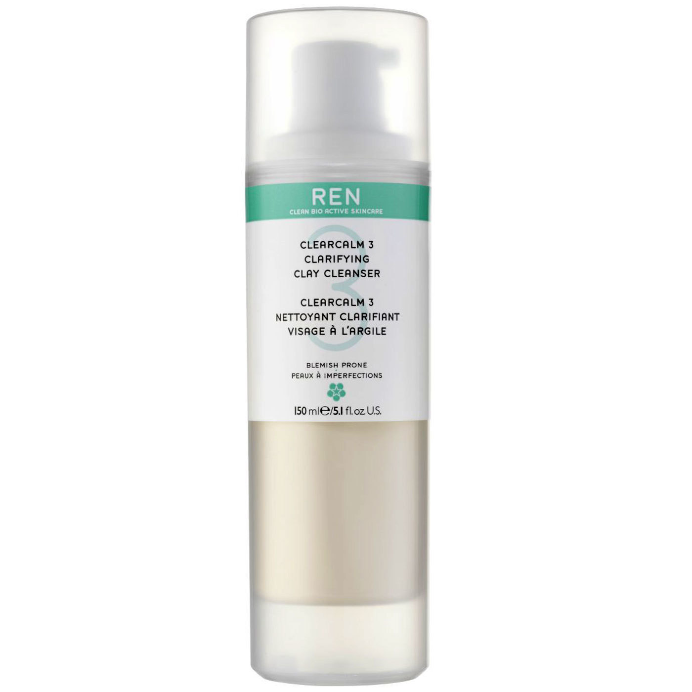 REN Clean Skincare Clearcalm 3 Clarifying Clay Cleanser - 5.1 fl oz