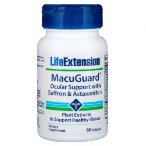 Life Extension, MacuGuard® Suporte Ocular com Astaxantina - 60 Cápsulas em Gel