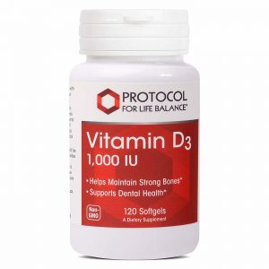 Protocol for Life Balance, Vitamina D-3 - 1,000 UI - 120 Cápsulas em Gel