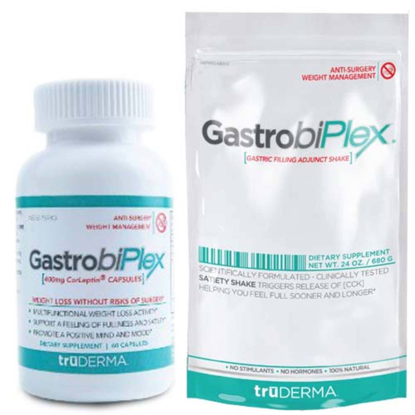 truDERMA Gastrobiplex Kit, Baunilha francesa - 20 Servings and 60 Cápsulas