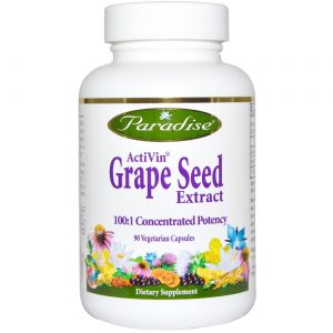 Paradise Herbs, ActiVin® Extrato de Semente de Uva - 90 Cápsulas Vegetarianas