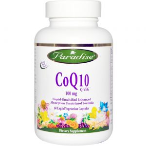 Paradise Ervas CoQ10 - 100 mg - 60 Liquid Cápsulas Vegetarianas