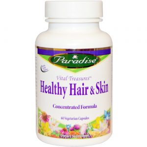 Paradise Herbs, Vital Treasures™ para pele e cabelo saudáveis - 60 Cápsulas Vegetarianas