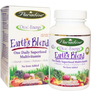 Paradise Herbs, MultiVitaminíco Earth's Blend - 60 Cápsulas Vegetais