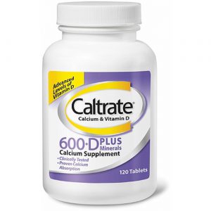 600-D mais Minerais Suplemento de Cálcio Caltrate 120 Tabletes