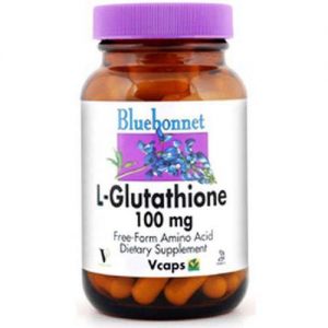 Bluebonnet Nutrition, L-Glutathione - 100 mg - 60 Cápsulas Vegetarianas