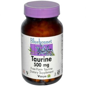 Bluebonnet Nutrition, Taurina 500 mg - 50 Cápsulas Vegetais