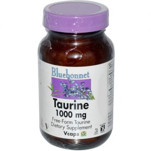 Bluebonnet Nutrition, Taurina 1,000 mg - 50 Cápsulas Vegetarianas