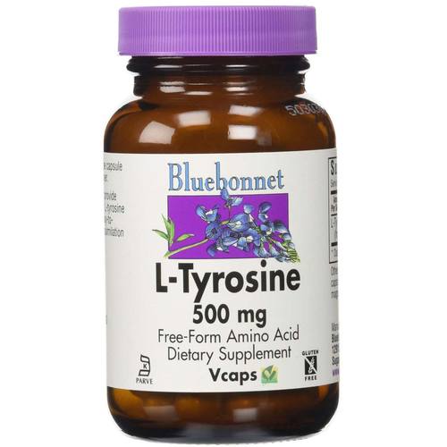 Bluebonnet Nutrition, L-Tirosina - 500 mg - 100 Cápsulas Vegetarianas