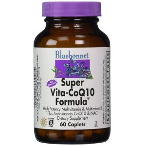 Bluebonnet Nutrition, Super Vita-CoQ10 Formula - Livre de Ferro - 60 Cápsulas