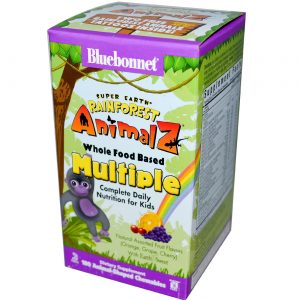 Bluebonnet Nutrition Super Earth Rainforest Animalz Whole Food Based Multiple, Assorted - 180 Chewables