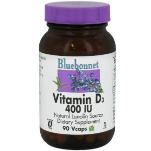 Bluebonnet Nutrition, Vitamina D3 400 IU - 90 Cápsulas Vegetarianas