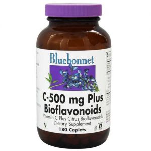 Bluebonnet Nutrition, Vitamina C-500 mg com Bioflavonóides - 180 Cápsulas