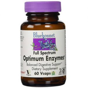 Bluebonnet Nutrition, Enzimas Optimum Espectro Total - 60 Cápsulas Vegetarianas