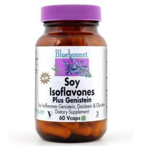 Bluebonnet Nutrition, Isoflavonas de soja não transgênicas - 40 mg - 60 Cápsulas Vegetarianas