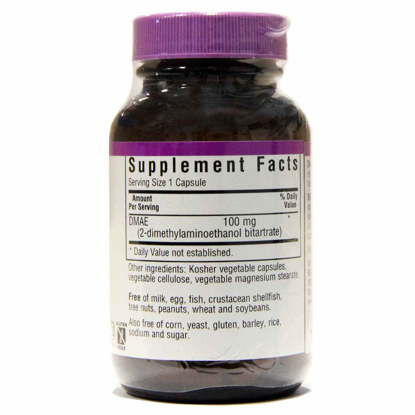 Bluebonnet Nutrition DMAE - 100 mg - 50 Cápsulas Vegetarianasule - Imagem 2