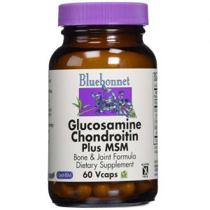 Bluebonnet Nutrition, Glucosamina, Condroitina e MSM - 60 Cápsulas Vegetarianas