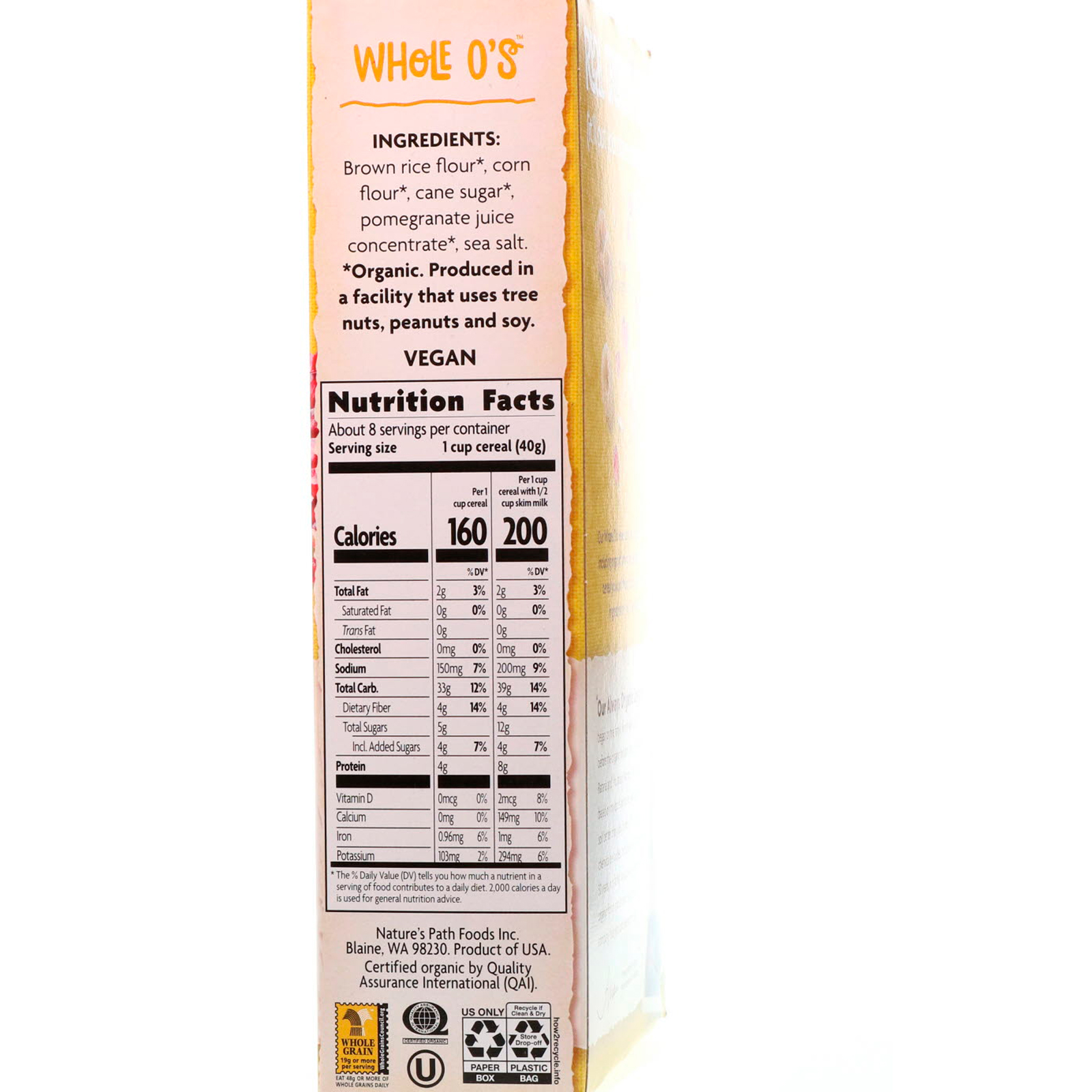 Nature's Path, Cereal Whole O's, 325 g - Imagem 2