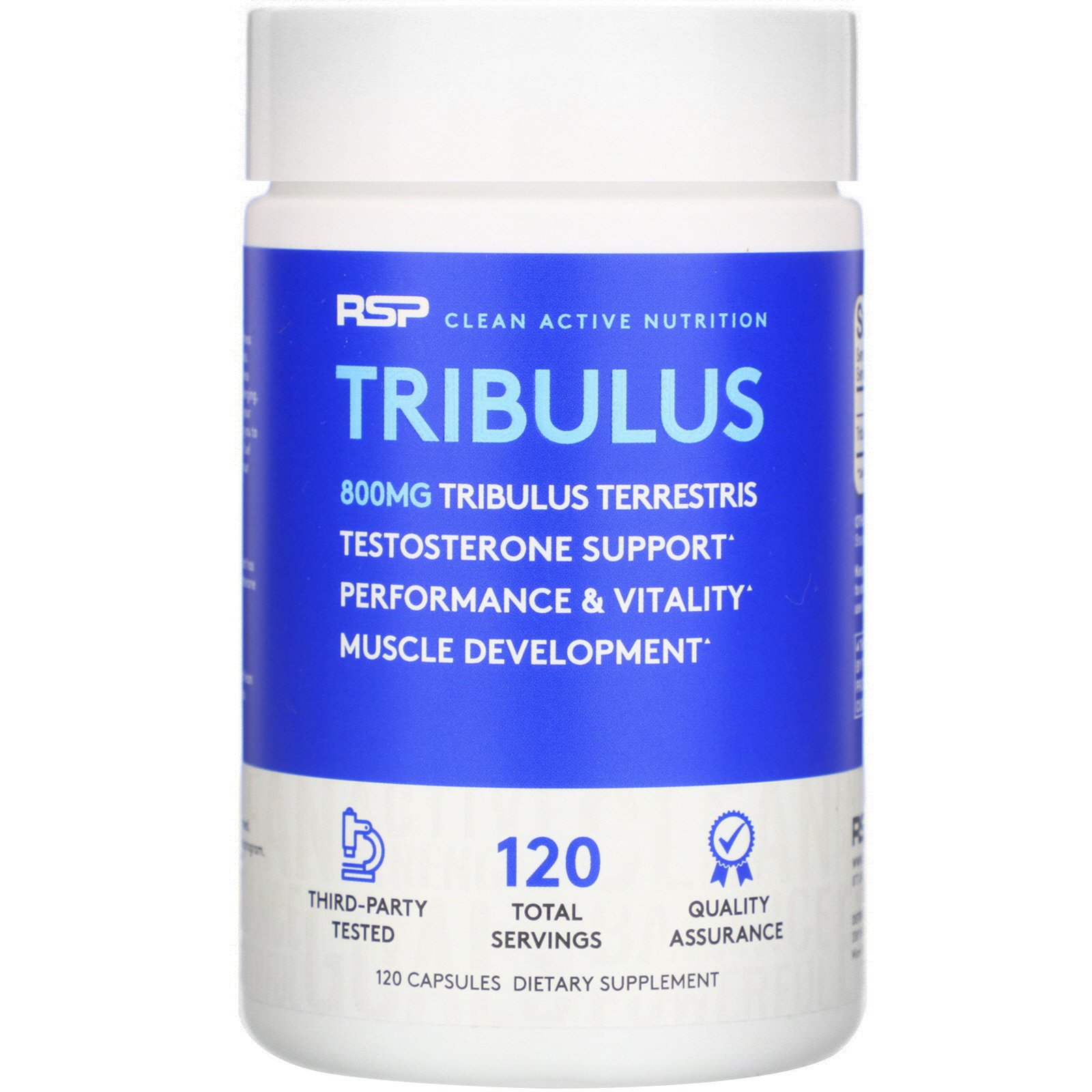 RSP Nutrition, Tribulus, 800 mg, 120 Cápsulas