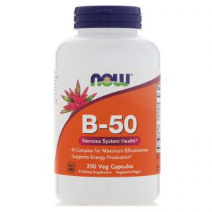 Now Foods, B-50, 250 Cápsulas Vegetais
