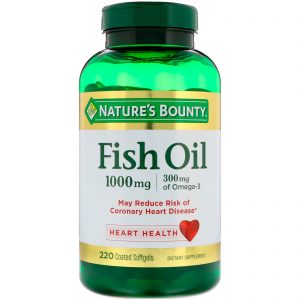 Nature's Bounty, Óleo de peixe sem cheiro, 1.000 mg, 220 Softgels revestidos