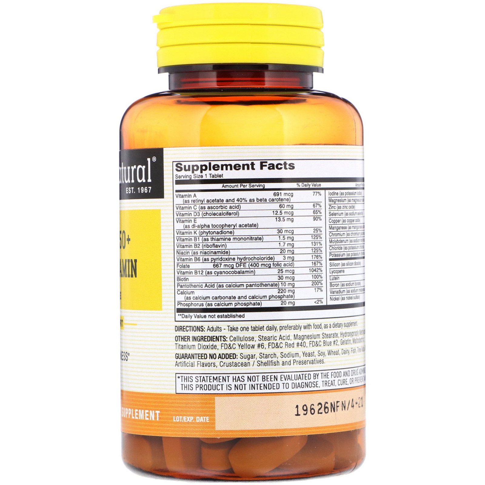 Mason Natural, Vitrum 50+ Multi-Vitamin, 100 Tablets - Imagem 2