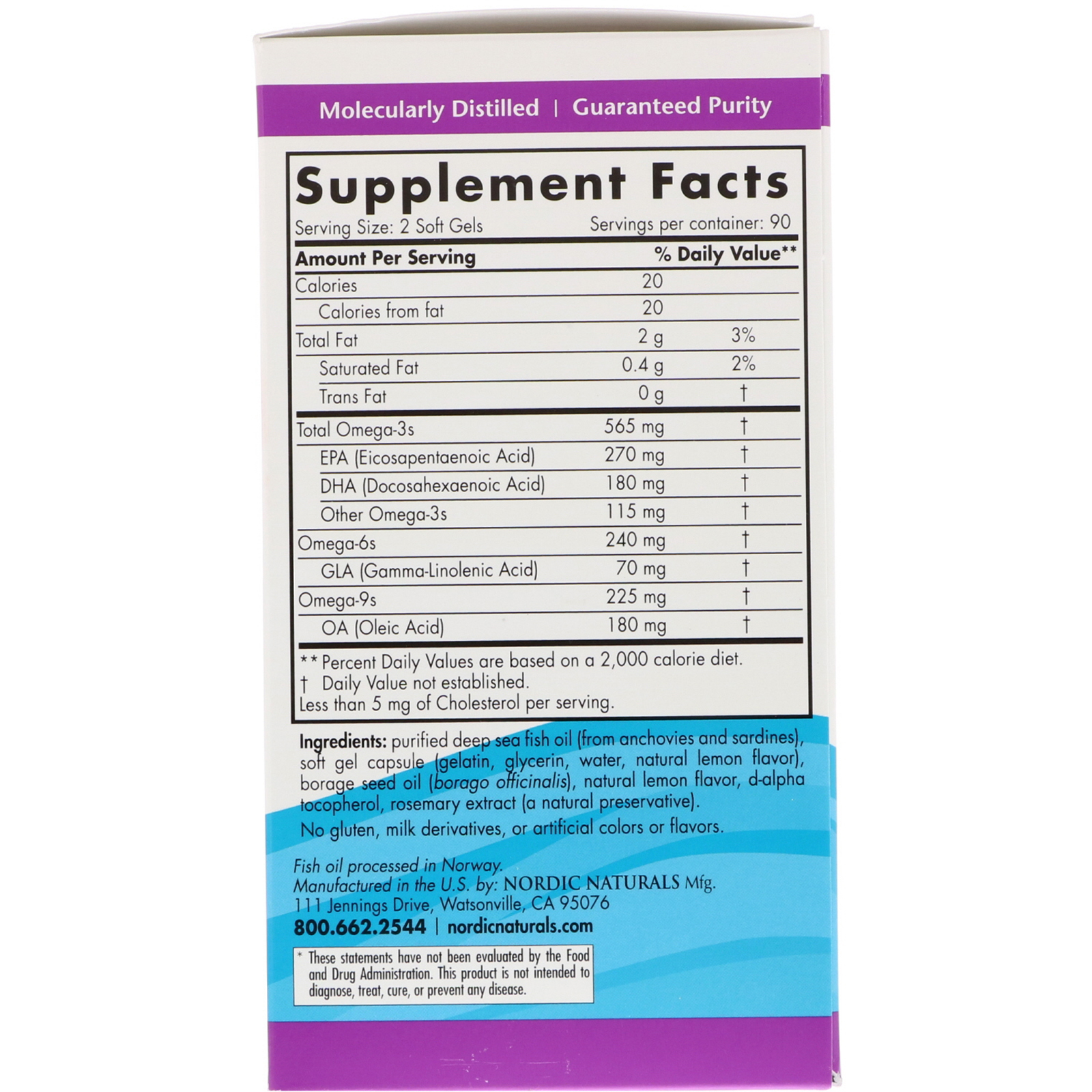 Nordic Naturals, Complete Omega, Limão, 1000 mg, 180 Cápsulas Gelatinosas - Imagem 2