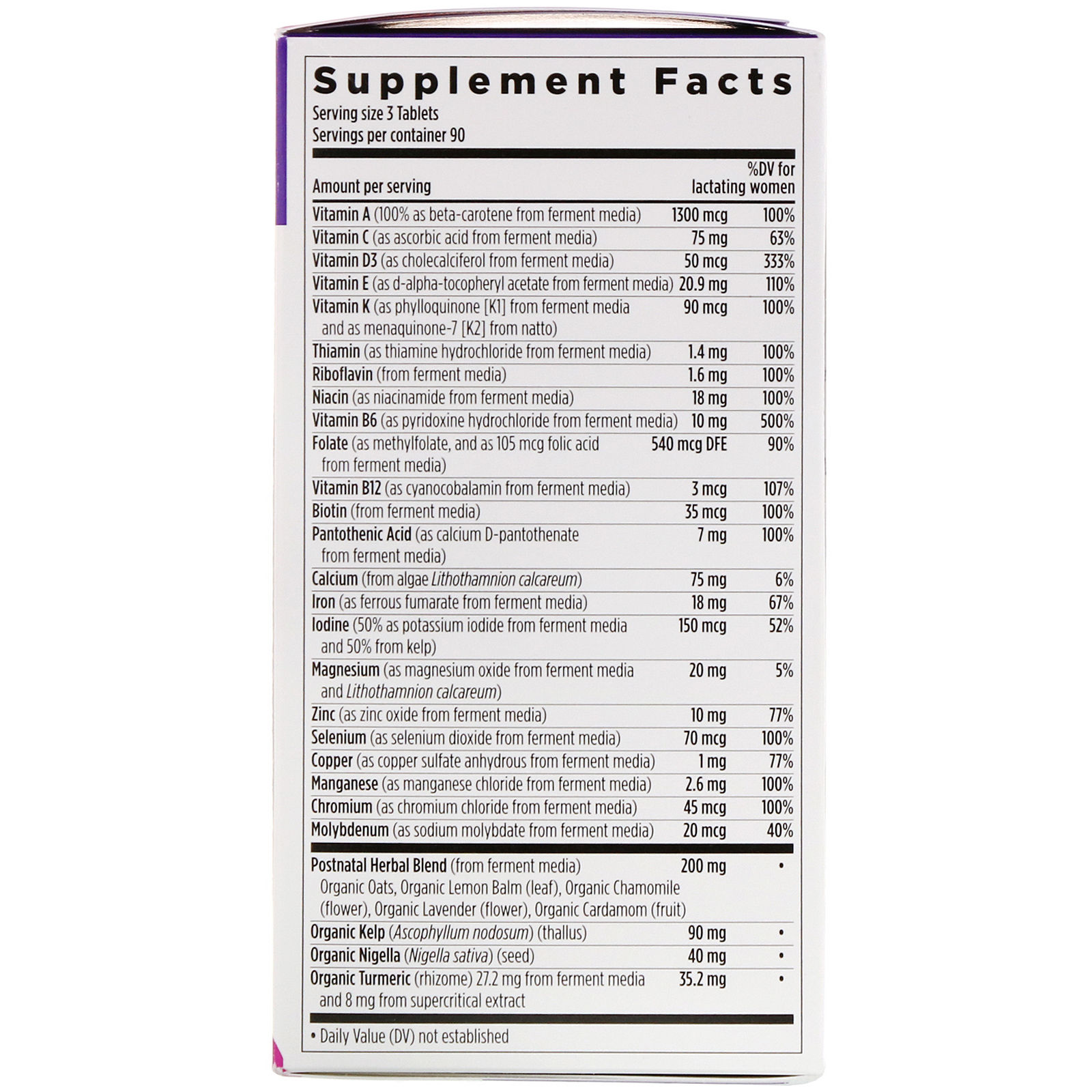 New Chapter, Perfect Postnatal Multivitamin, 270 Vegetarian Tablets - Imagem 2
