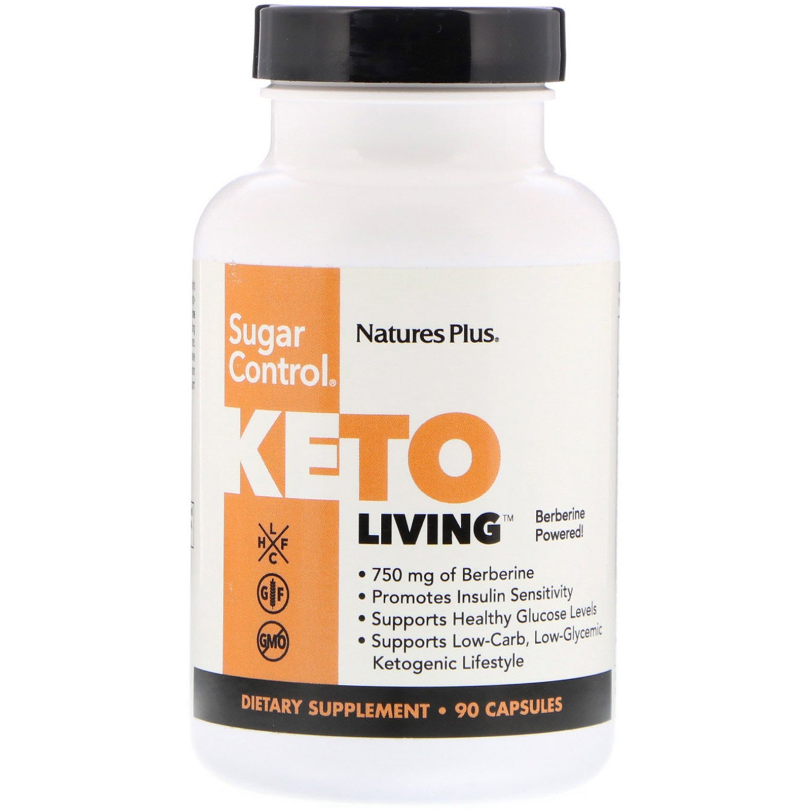 Nature's Plus, KetoLiving, Controle do Açúcar, 90 Cápsulas