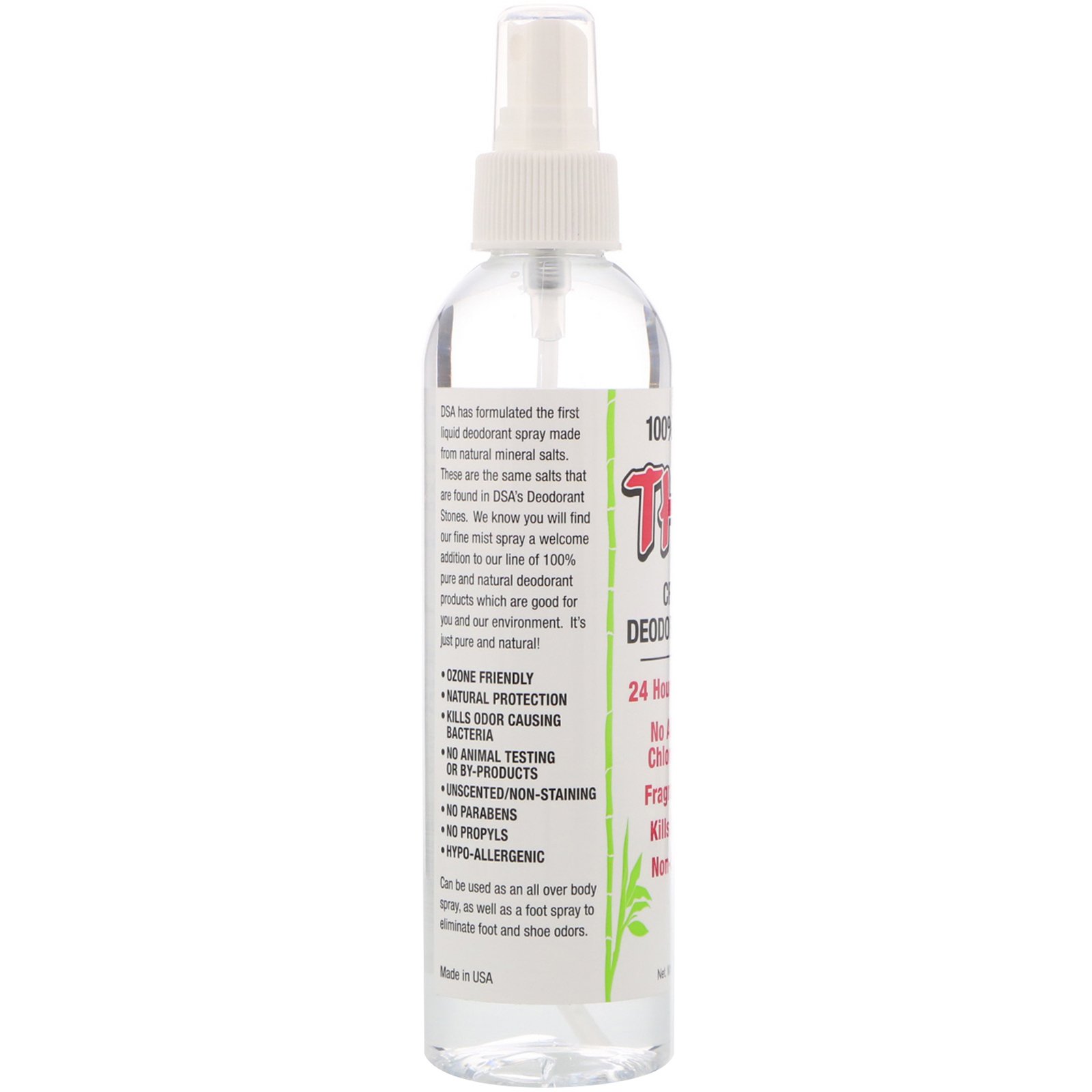 Thai Deodorant Stone, Crystal Deodorant Mist, 240 ml (8 oz) - Imagem 2