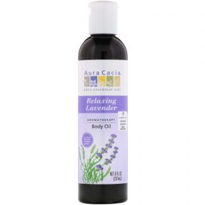Aura Cacia, Óleo Corporal de Aromaterapia, Lavanda Relaxante, 8 fl oz (237 ml)