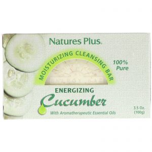 Nature's Plus, Barra de Limpeza Hidratante, Pepino Energizante, 3,5 oz (100 g)