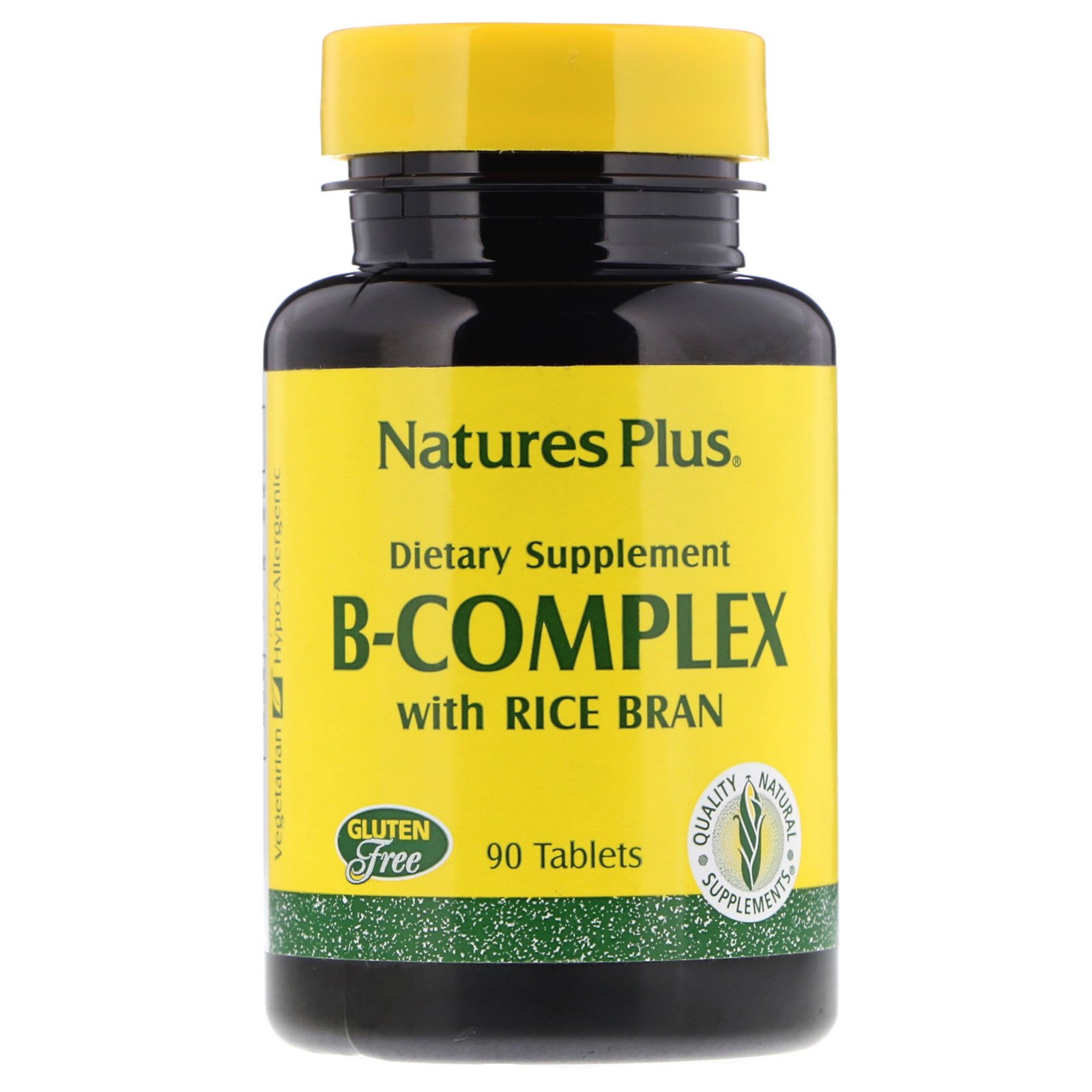 Nature's Plus, Complexo B com Farelo de Arroz, 90 Comprimidos