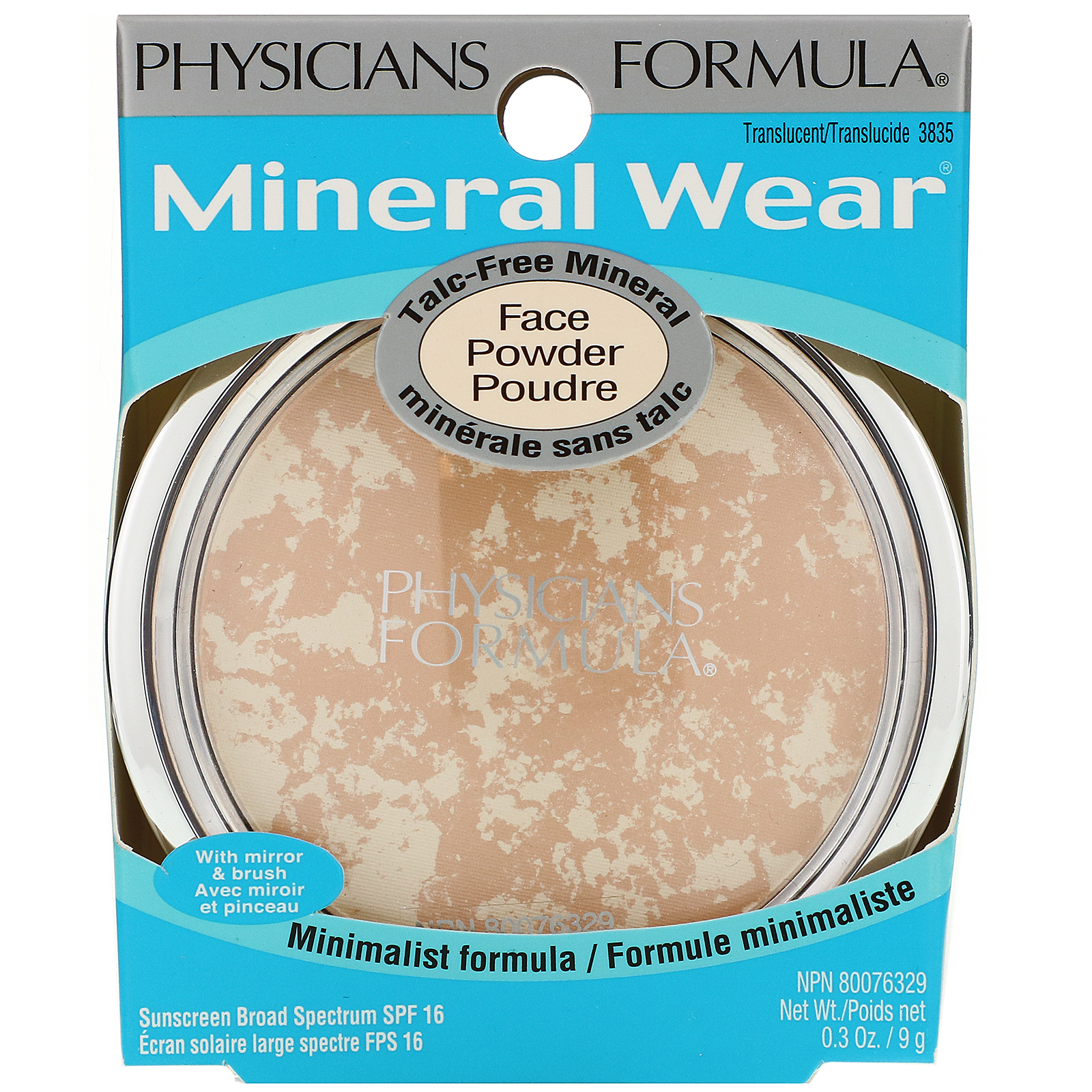 Physicians Formula, Mineral Wear, Face Powder, SPF 16, Translucent, 0.3 oz (9 g) - Imagem 2