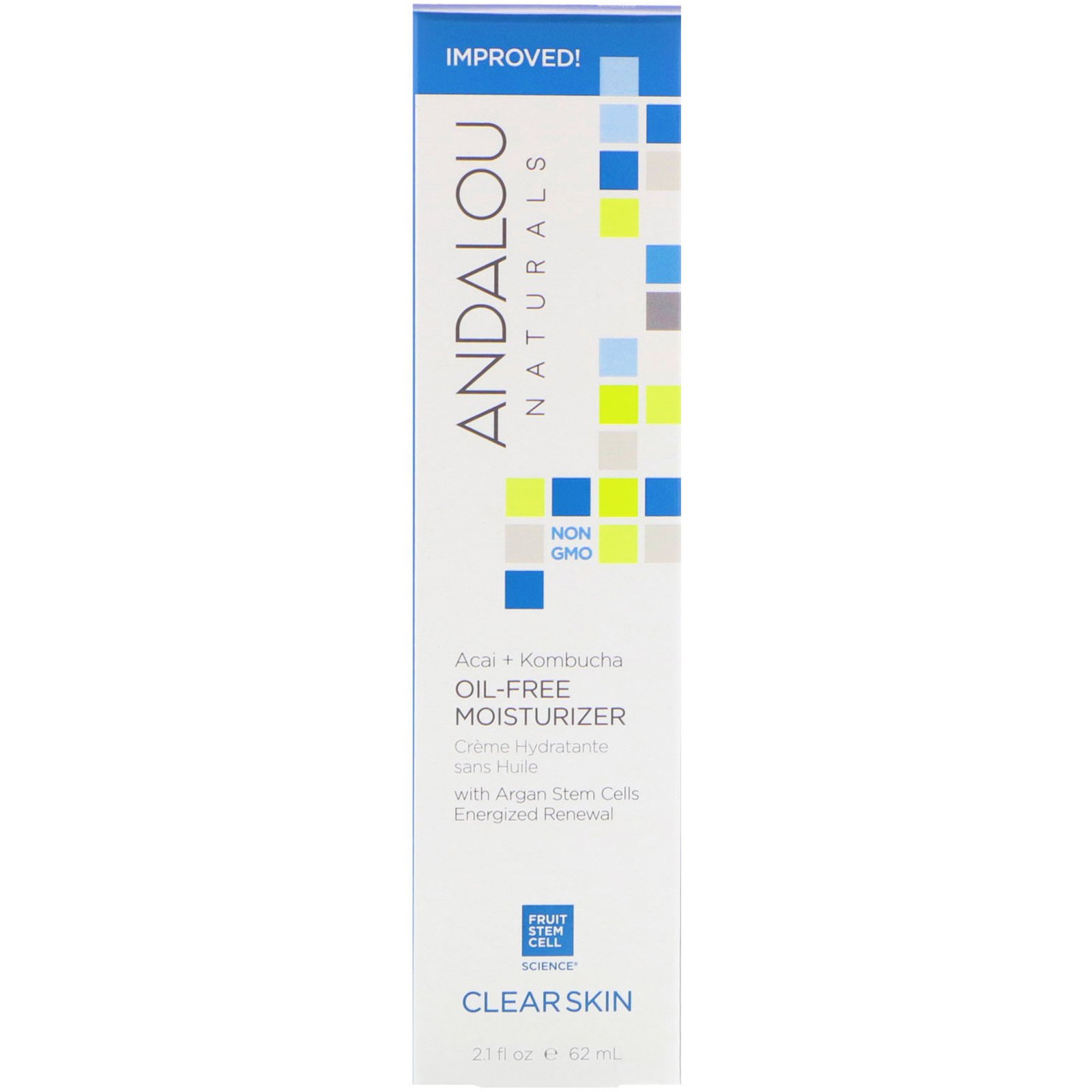 Andalou Naturals, Hidratante sem Óleo, Acai + Kombucha, 2.1 fl oz (62 ml)