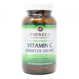 Pioneer, Complexo de Vitamina C 500 mg - 180 Cápsulas Vegetarianas